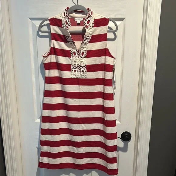 charter club red dress Charter club dress jolly holiday long sleeve velvet Red Size M D090